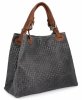 Kožené kabelka shopper bag Vittoria Gotti šedá 2269-Jsz